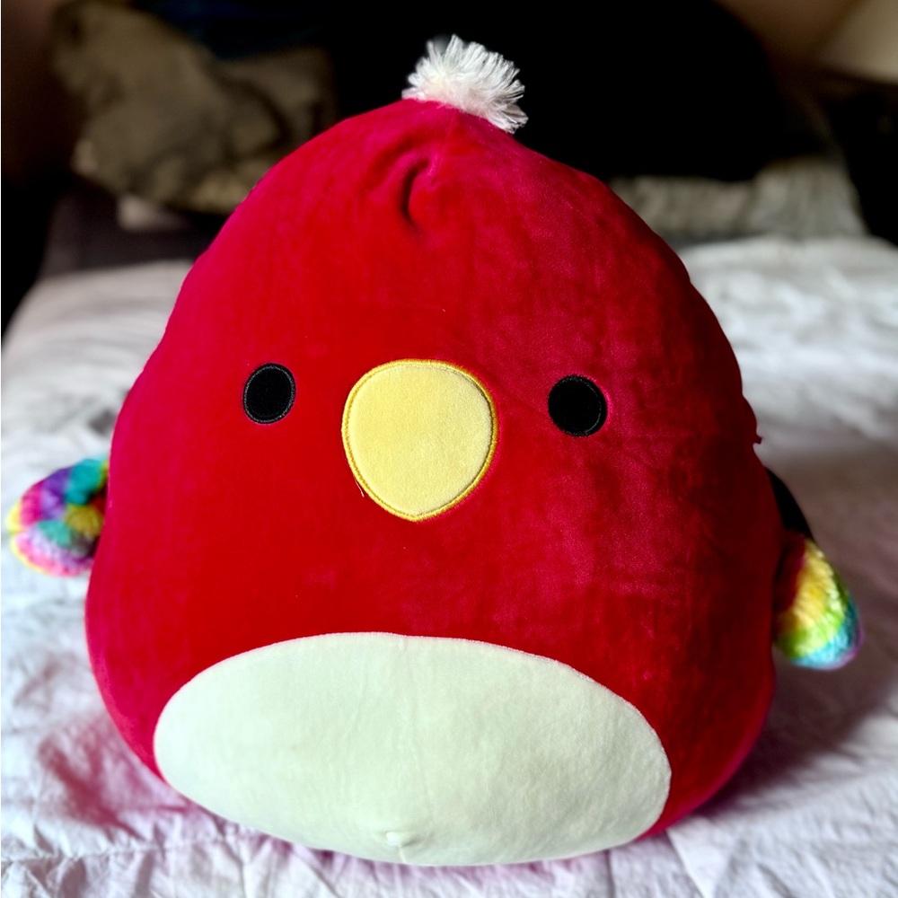 Squishmallow Kelly Toys Paco Parrot Rainbow Wings 16" Plush Squish Toy Pillow